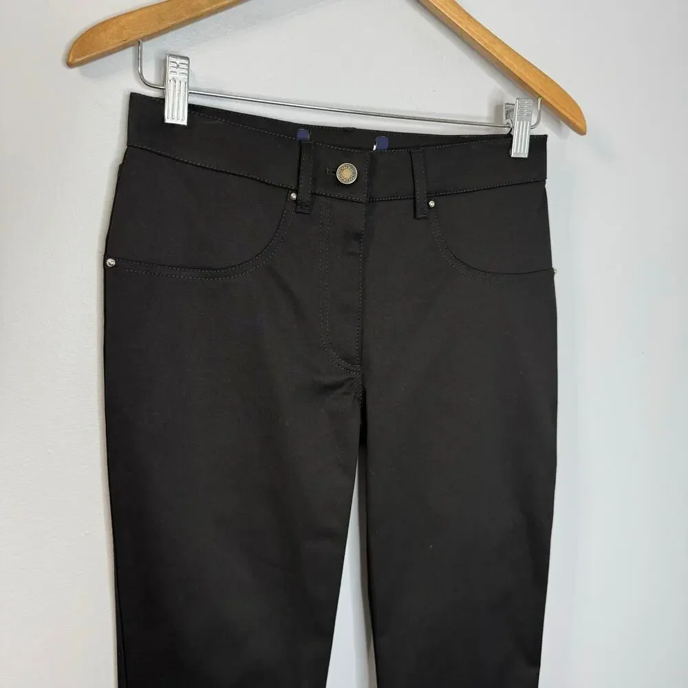 Louis Vuitton Uniform Black Stretch Pant Women's 32 - 2 Luxury Academia READ